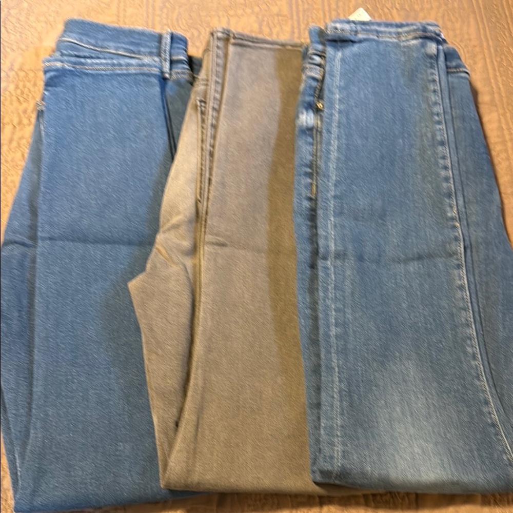Three Pair The Loft Sculpt High Rise Jegging Classic Blue and Gray Women's Jeans